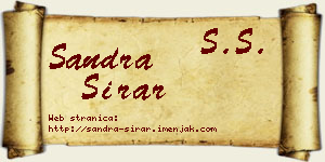 Sandra Sirar vizit kartica